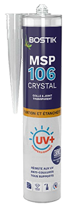 Mastic Colle & Joint MSP106 BOSTIK Transparent 290ml INVISIBLE 100% MS Polymères
